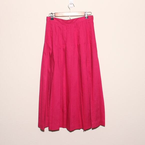 Vintage Talbots Linen Pleated Midi/Maxi Skirt Blazer Set Size 10 Pink - Picture 9 of 10
